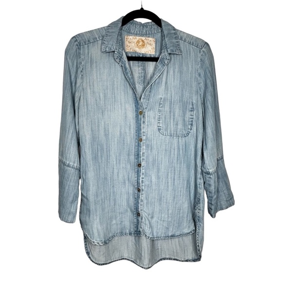 Bella Dahl Light Blue Tencel Button-Up Casual Shirt Sz S - Picture 1 of 14